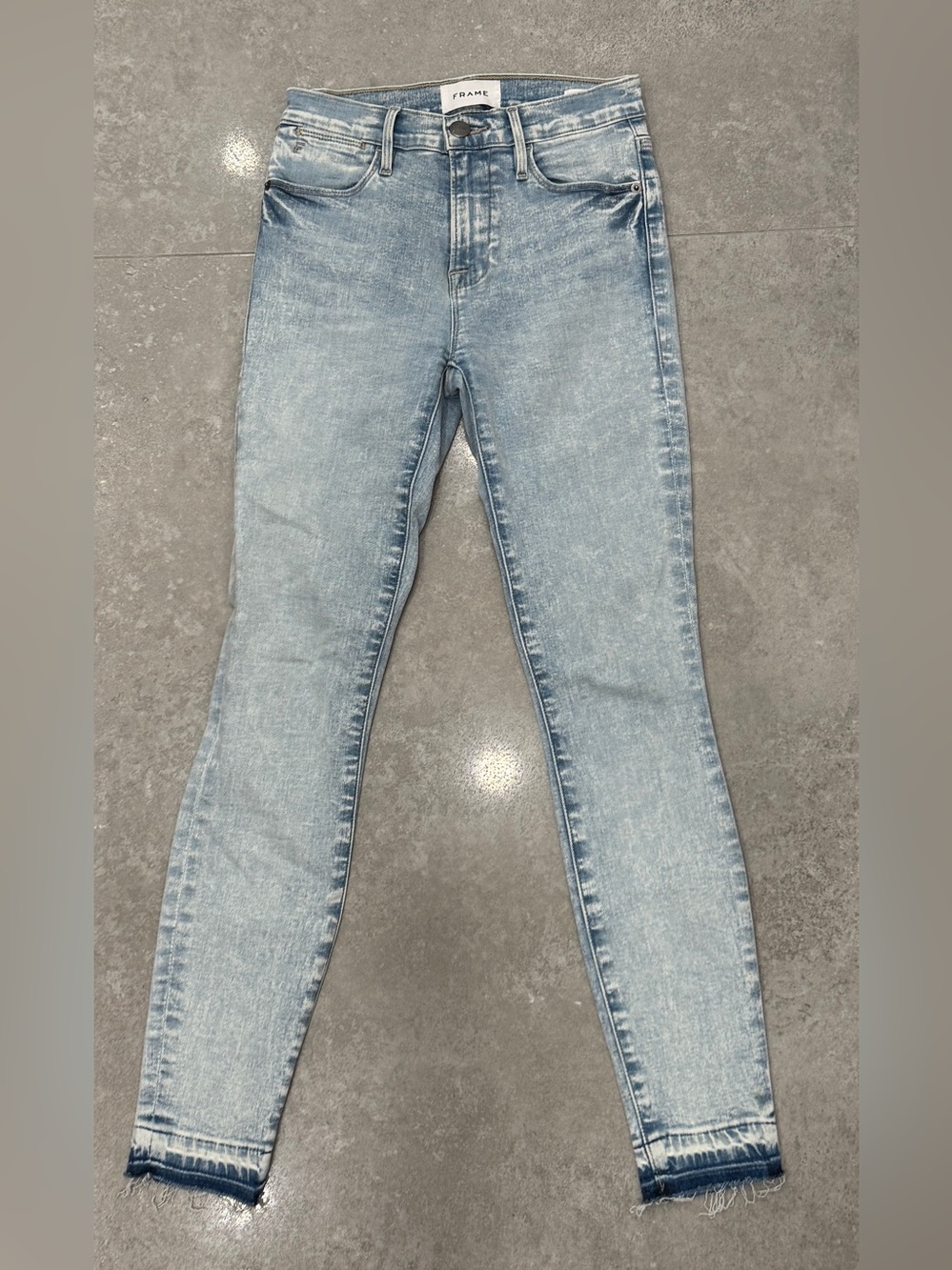 Frame Light Blue Women's High-Rise Skinny Jeans